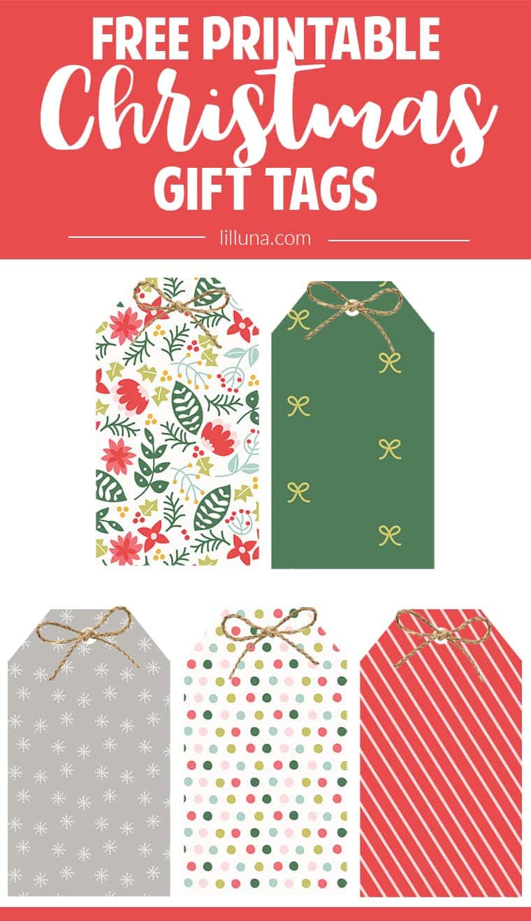 Free Christmas Gift Tags + 2016 Christmas Planner - Lil' Luna