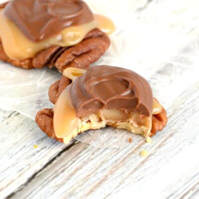 Every bite of these homemade caramel turtles is decadent. A perfect treat for chocolate caramel lovers!