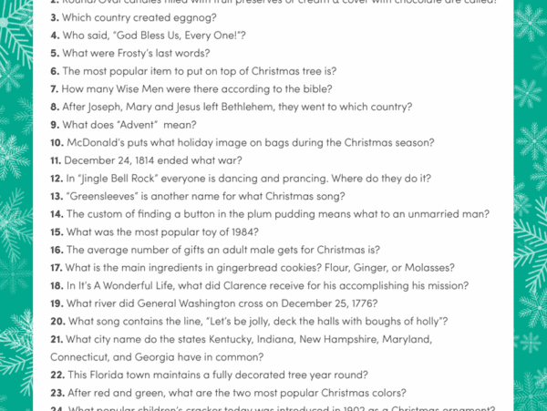 Christmas Trivia