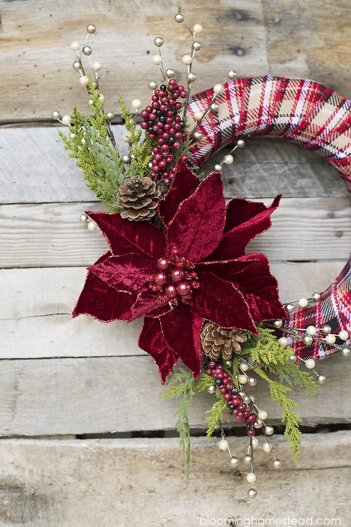 DIY Elegant Christmas Wreath by Blooming Homestead 