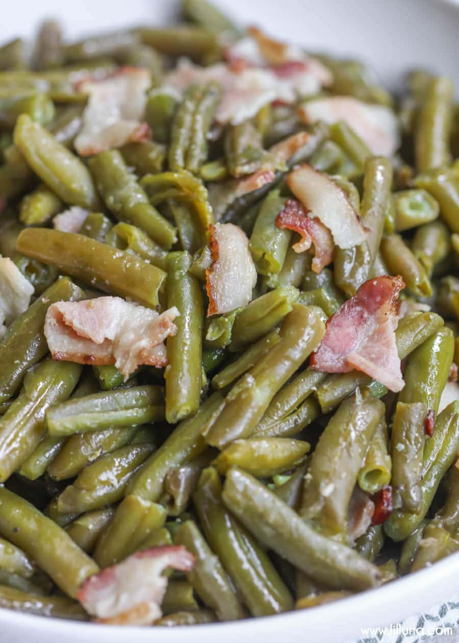 Crock Pot Green Beans with Bacon - Julie's Eats & Treats ®