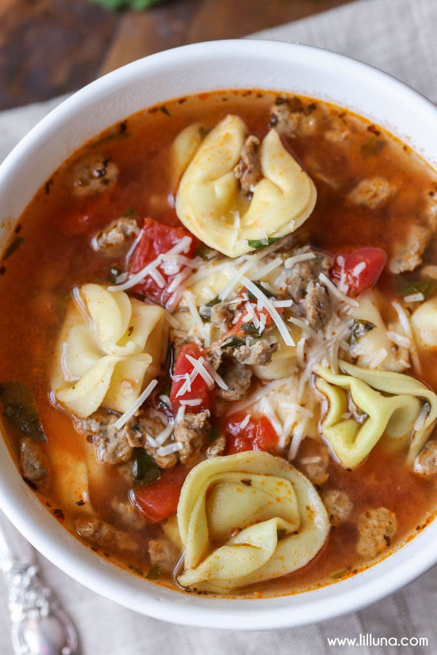 Sausage Tortellini Soup Recipe | Lil' Luna