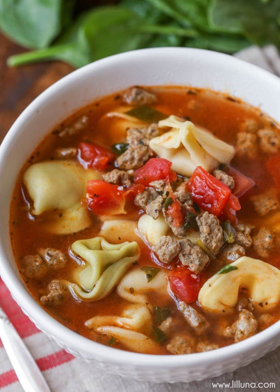 Sausage Tortellini Soup Recipe  Lil' Luna