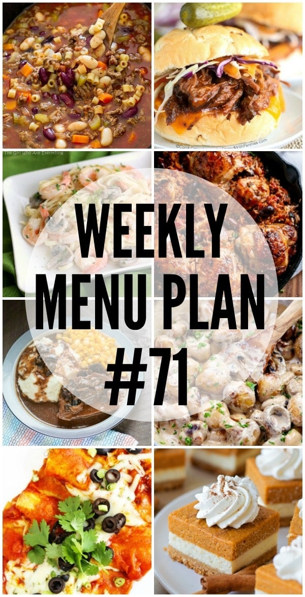 Weekly Menu Plan 71 - Lil' Luna