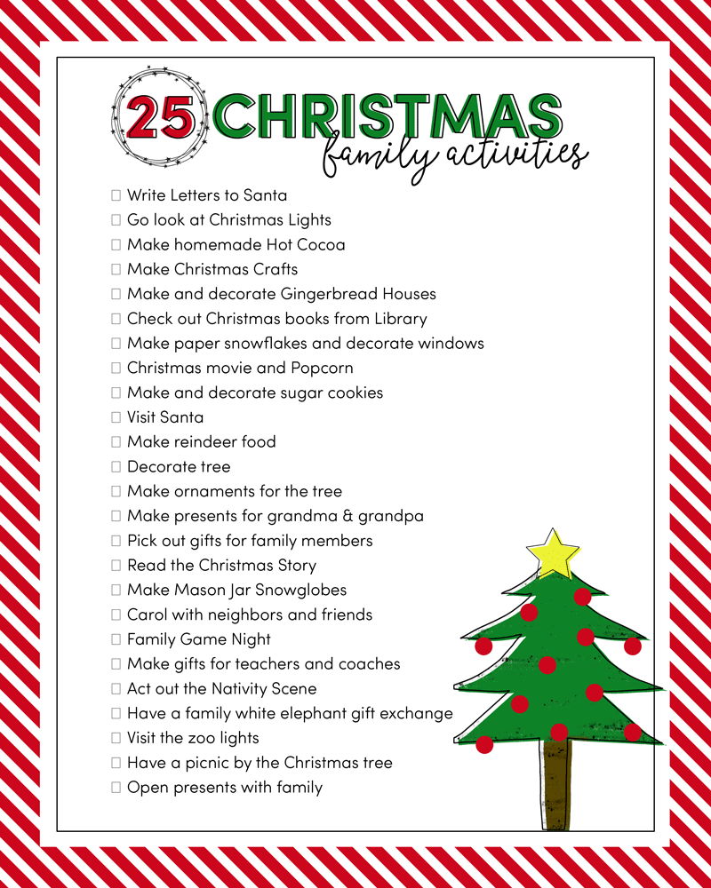 25 Christmas Family Activities - Lil' Luna