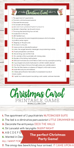 Guess the Christmas Carole Game {FREE Printable} | Lil' Luna