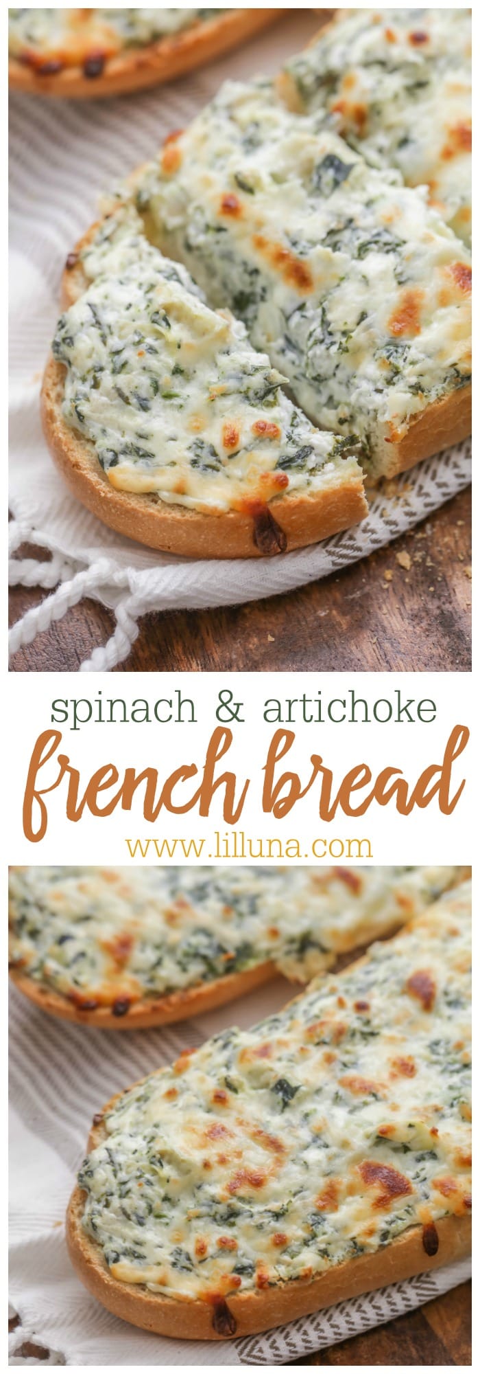 Cheesy Spinach Artichoke Bread {+VIDEO} Lil' Luna