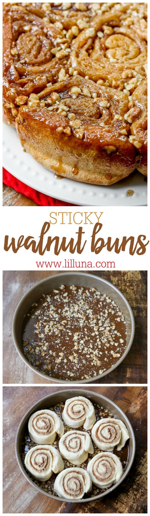 Sticky Walnut Buns {Sweet & Easy} | Lil' Luna