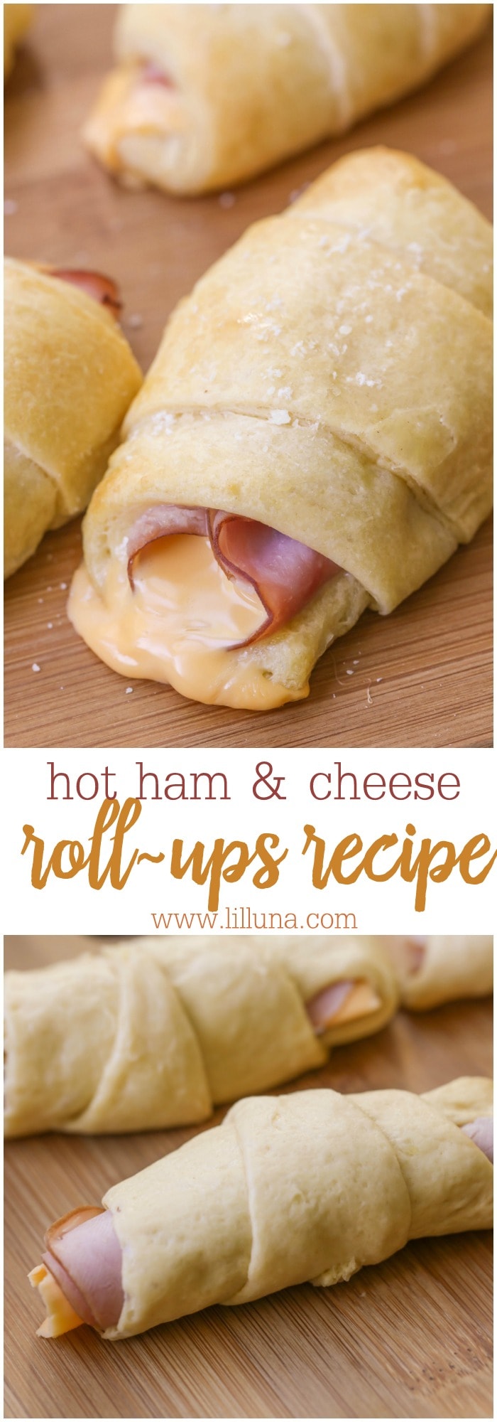 Hot Ham and Cheese Roll Ups {Kid-Friendly} | Lil' Luna