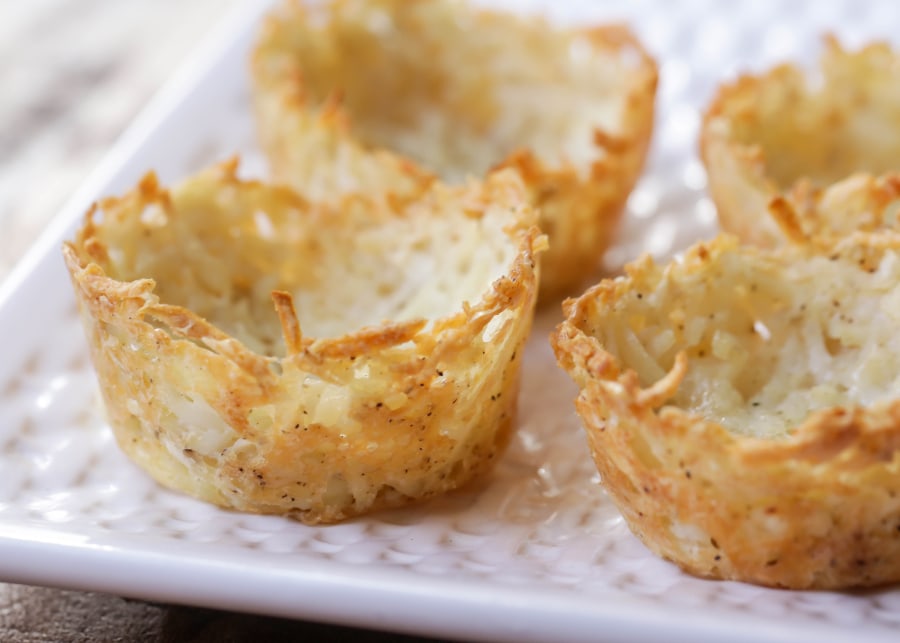 Hashbrown cups for loaded pulled pork cups