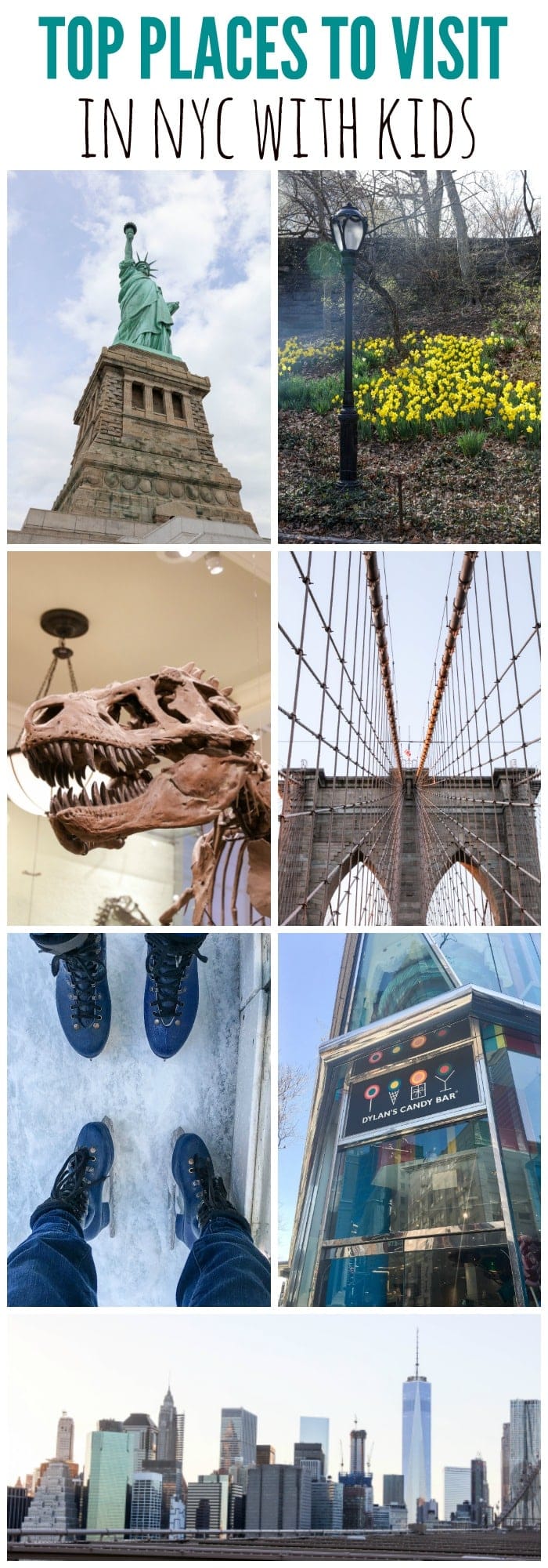 Top Places to Visit in NYC with kids - from the Statue of Liberty to Central Park, this is a great list of kid-friendly places to visit in Manhattan!