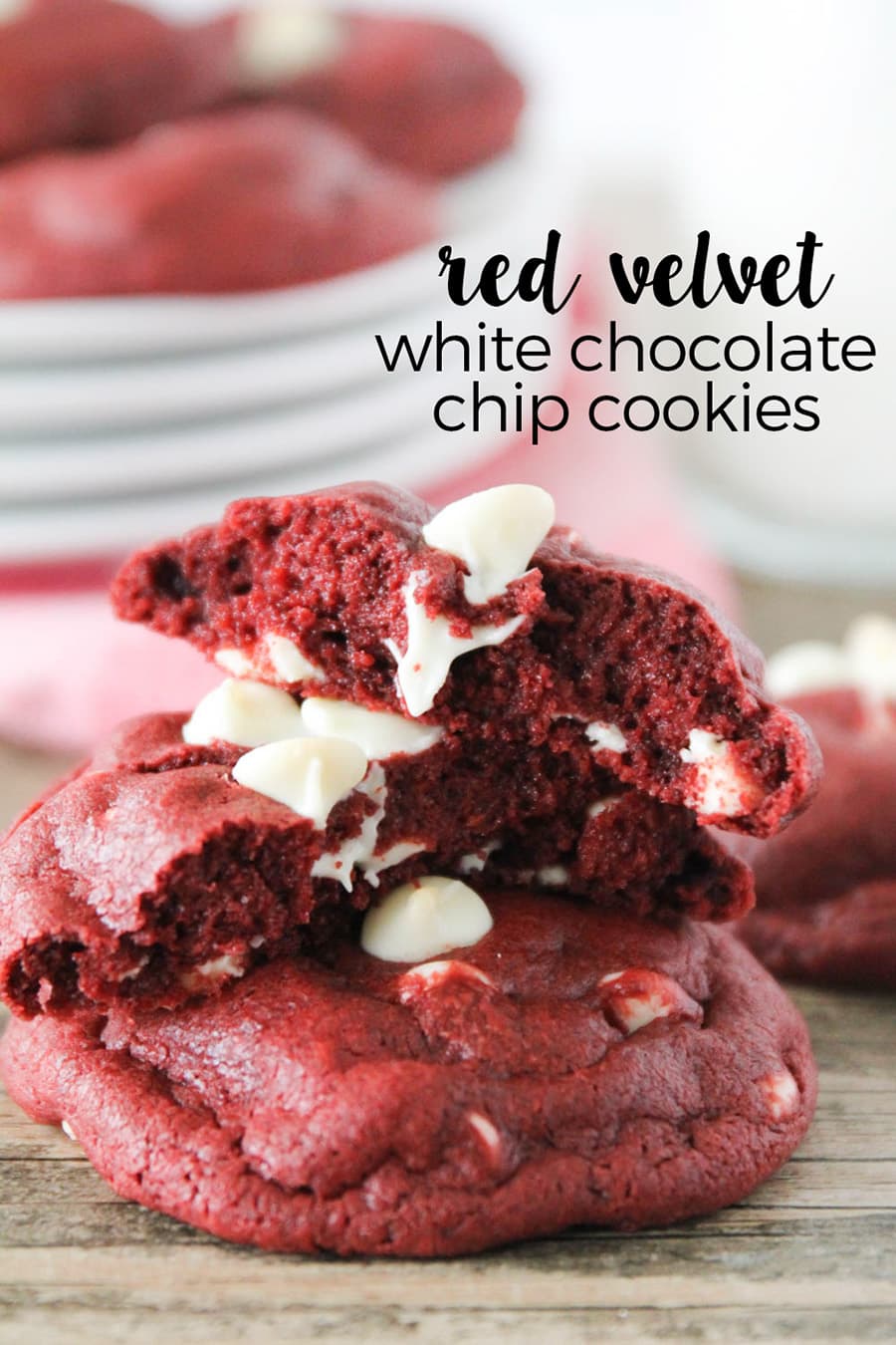 Red Velvet White Chocolate Chip Cookies - Lil' Luna