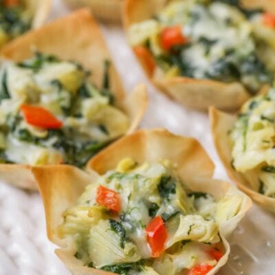 Spinach Artichoke Cups | Lil' Luna