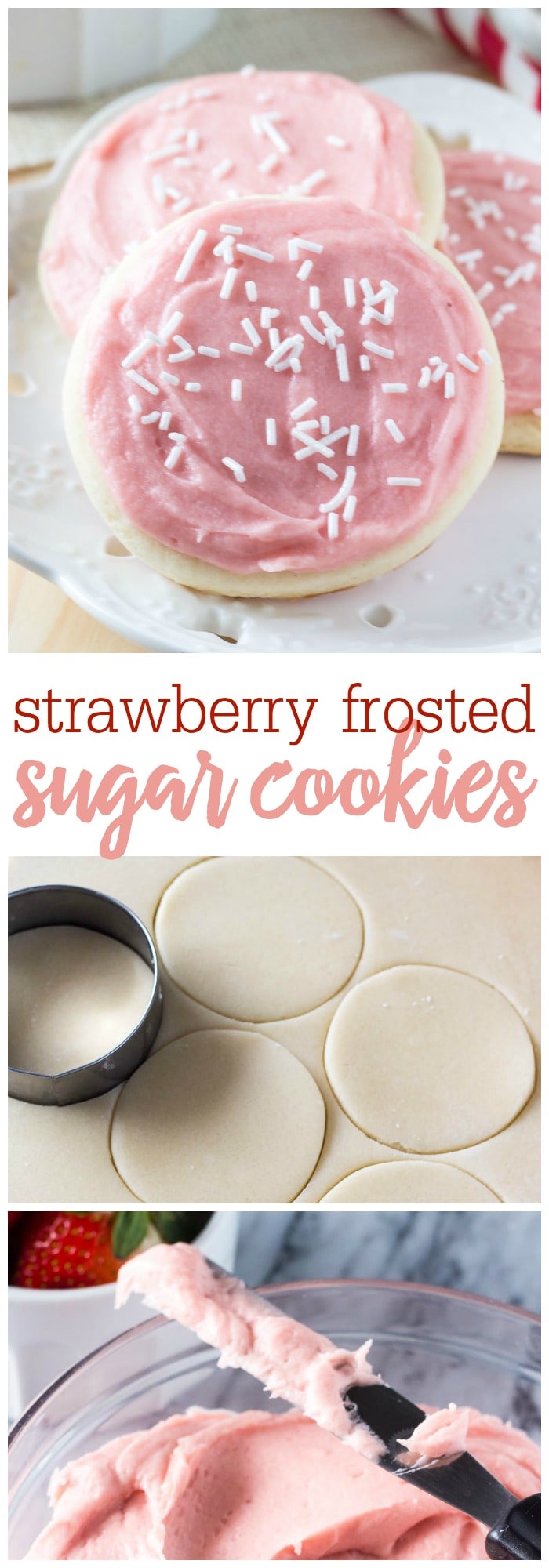 Strawberry Frosted Sugar Cookies Lil' Luna