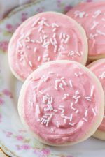 Strawberry Frosted Sugar Cookies