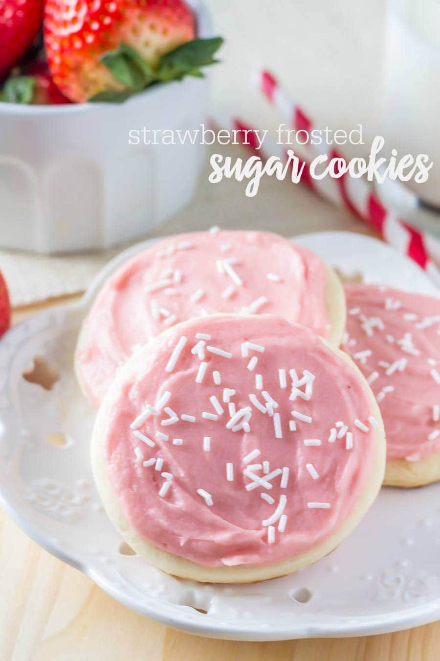 Strawberry Frosted Sugar Cookies Lil Luna