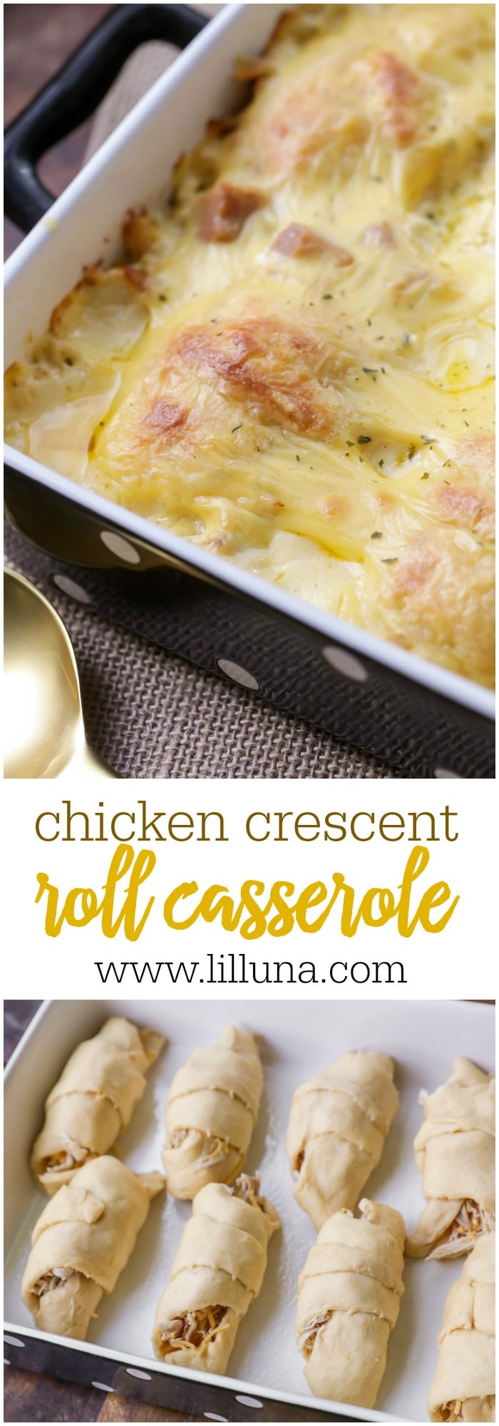 Chicken Crescent Roll Casserole {10 Minute Prep} | Lil' Luna