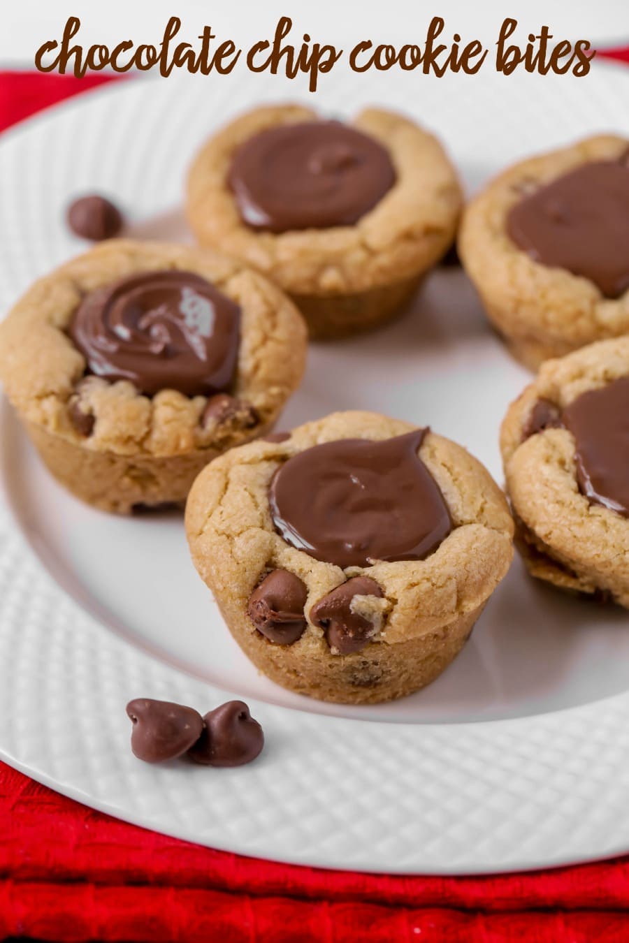 chocolate chip cookies in cupcake pan