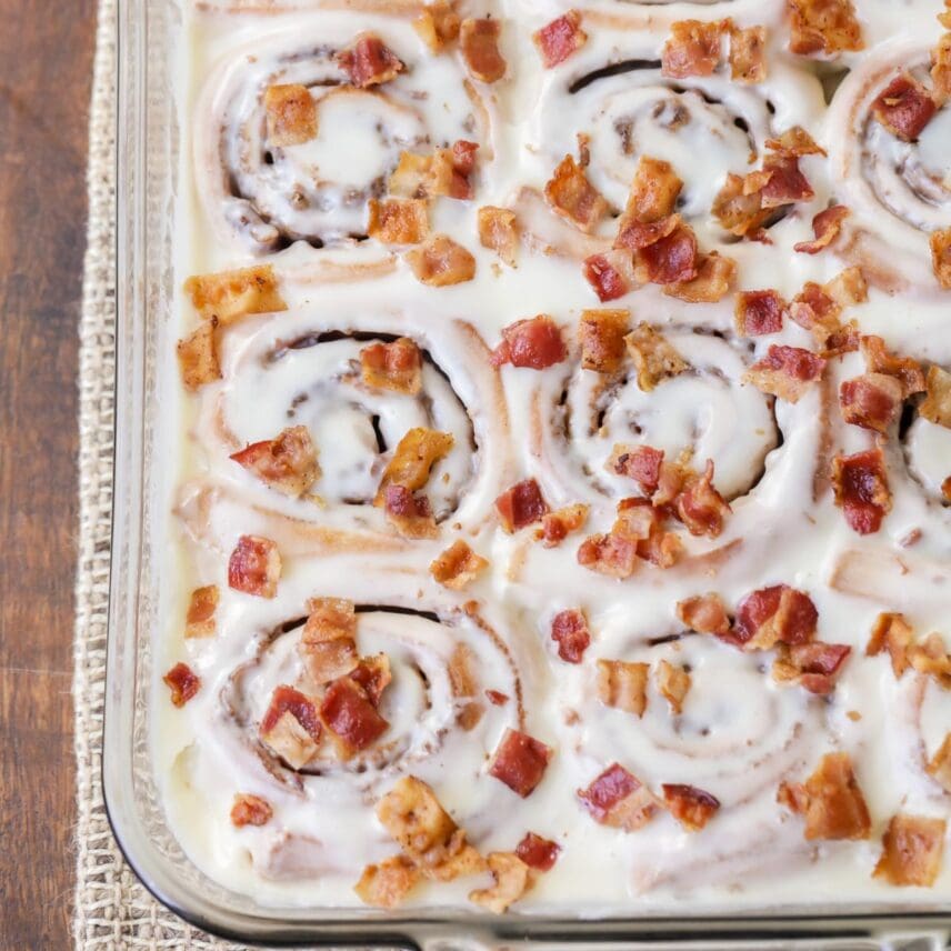 Maple Bacon Cinnamon Rolls { Maple Glaze} Lil Luna