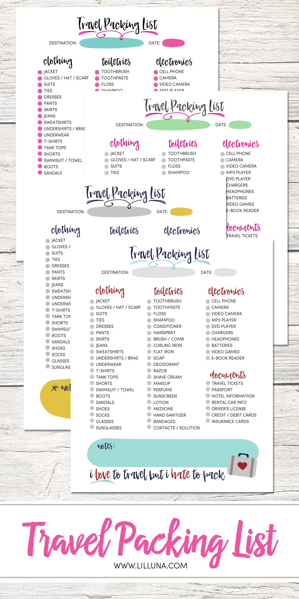 Printable Packing List For A Weekend Trip Classy Clutter One Week 