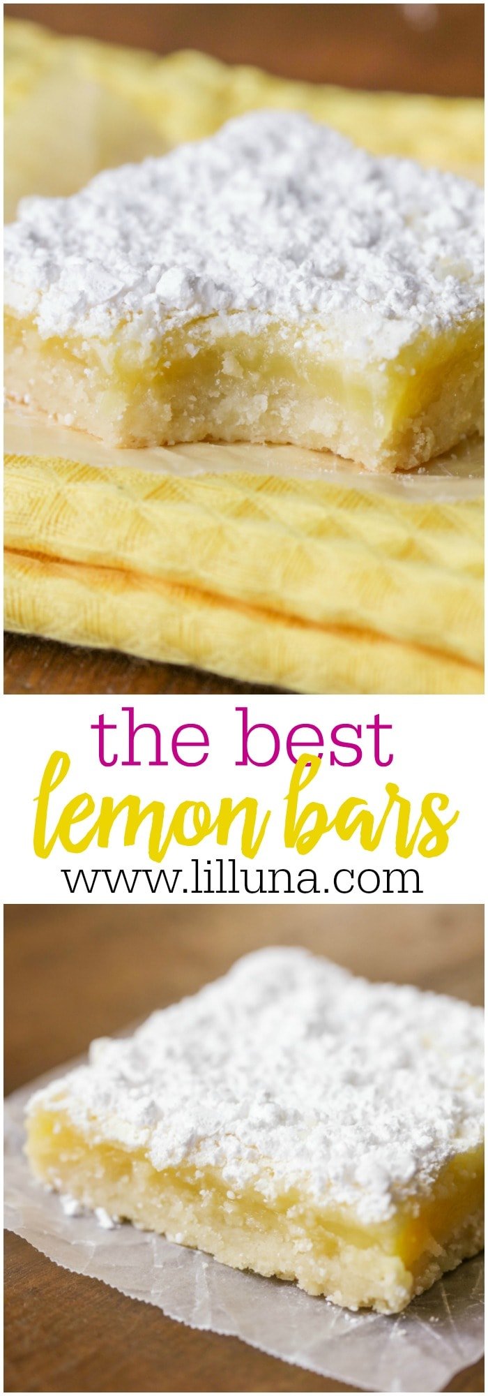 Easy Lemon Bars Recipe {+VIDEO} | Lil' Luna