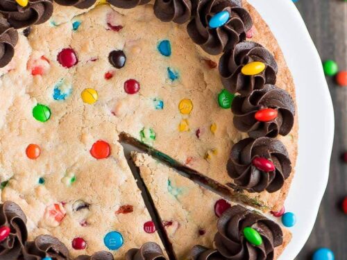 Easy M&M Cake Recipe for July 4th - Mom Loves Baking