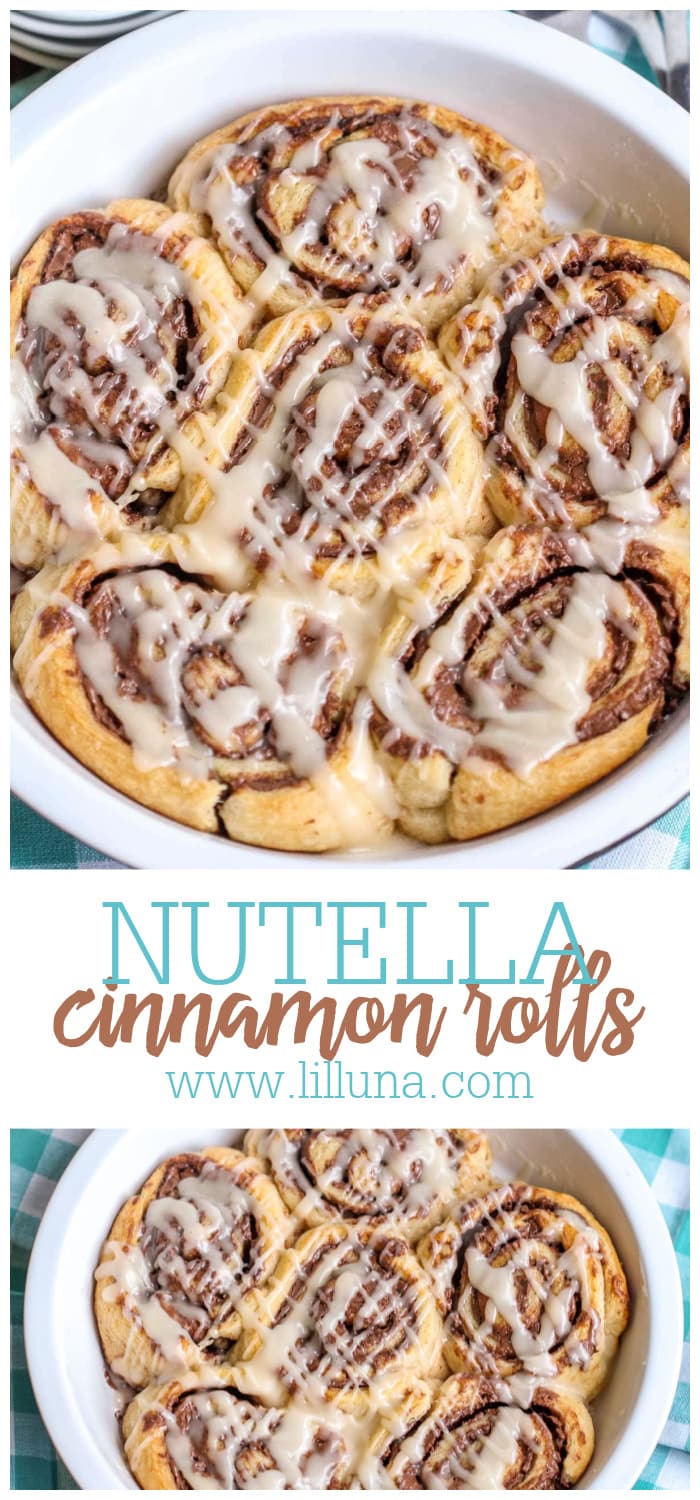 Nutella Cinnamon Rolls {In Less Than 30 Minutes!} Lil' Luna