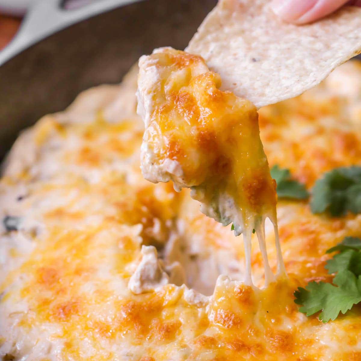 Close up of enchilada dip recipe