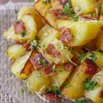 oven roasted potatoes with parsley and bacon