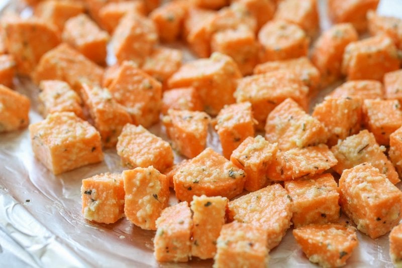 Oven Roasted Sweet Potato Cubes Just 5 Minute Prep Time! Lil' Luna