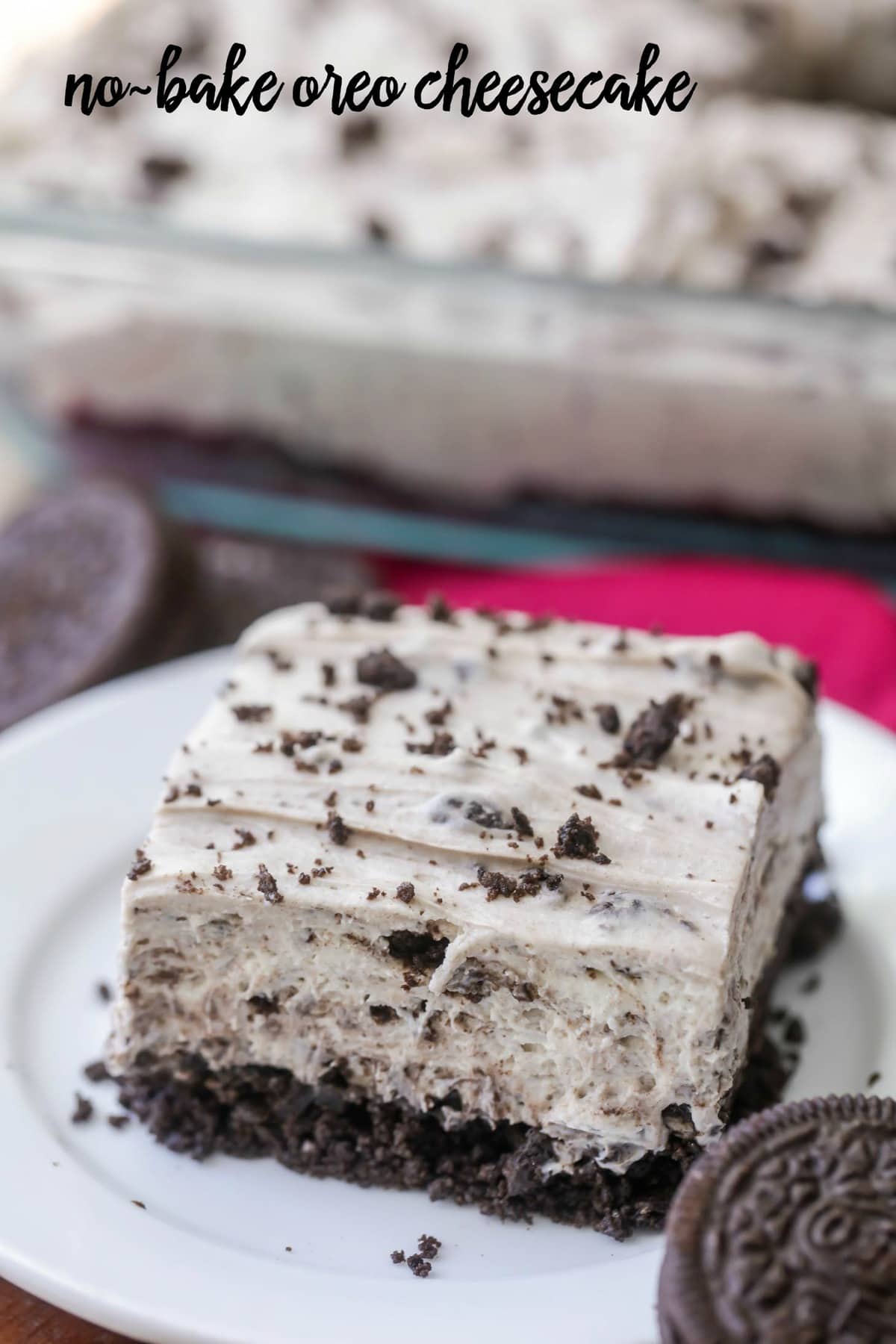 No Bake Oreo Cheesecake Cream Pie With Cool Whip What39s In The Pan