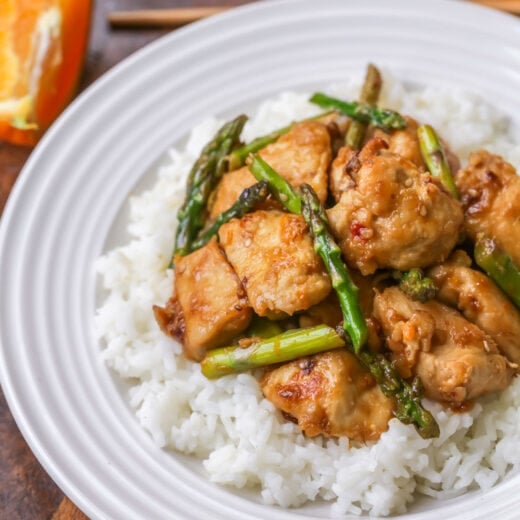 Orange Chicken and Asparagus {One Pot Meal} Lil' Luna