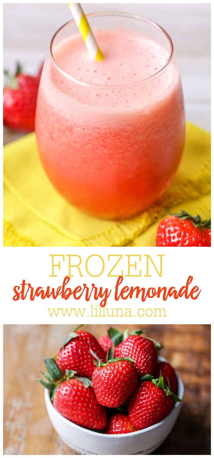 Frozen Strawberry Lemonade {5 Minute Drink!} | Lil' Luna