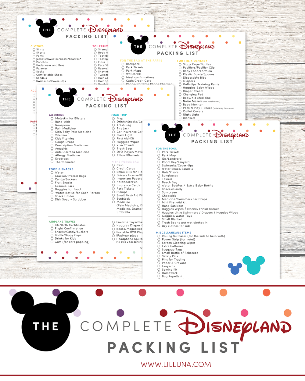 disneyland packing list