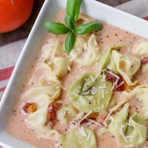 Creamy Tortellini Soup {Ready In 20 Minutes!} | Lil' Luna