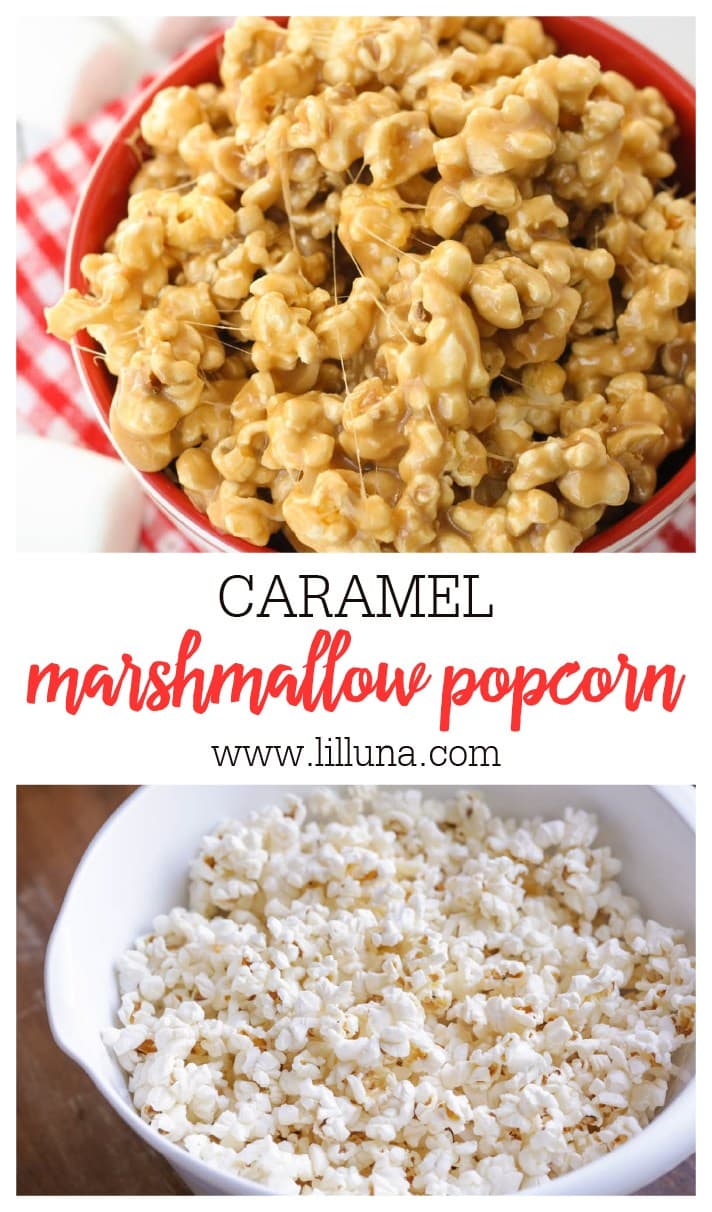 Caramel Marshmallow Popcorn {5 Ingredients! +VIDEO} | Lil' Luna