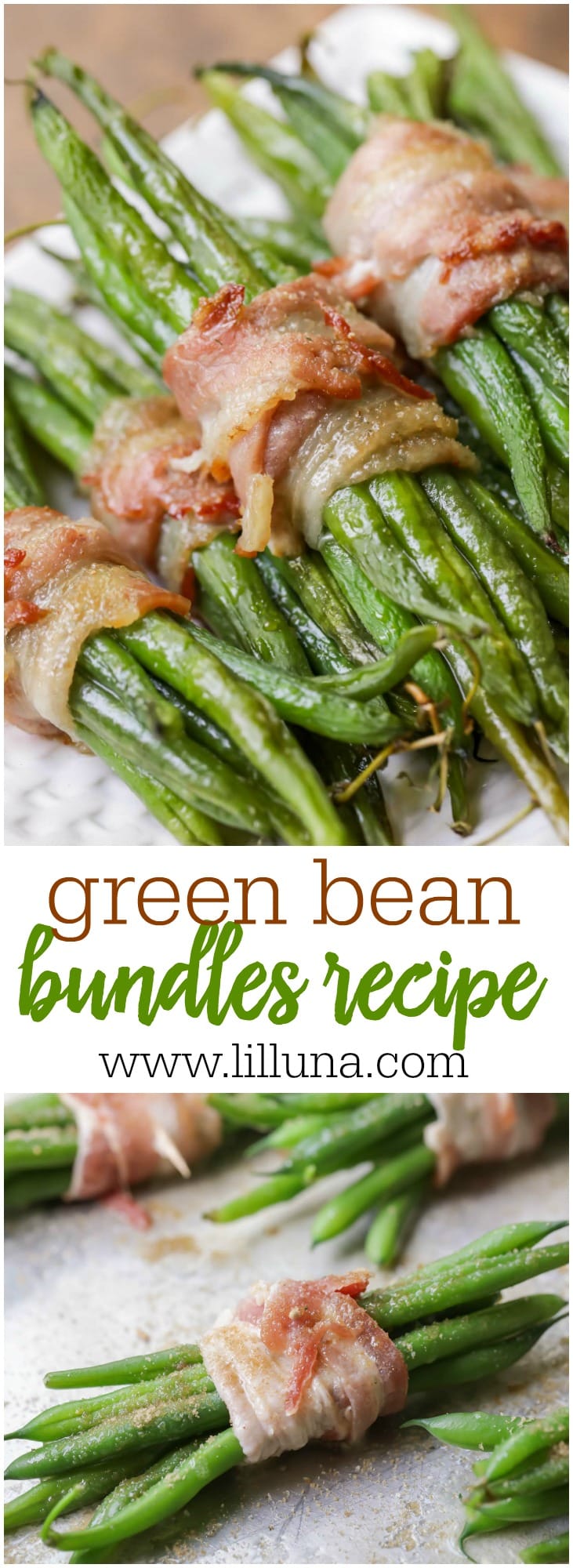 Bacon Wrapped Green Bean Bundles (+VIDEO) | Lil' Luna