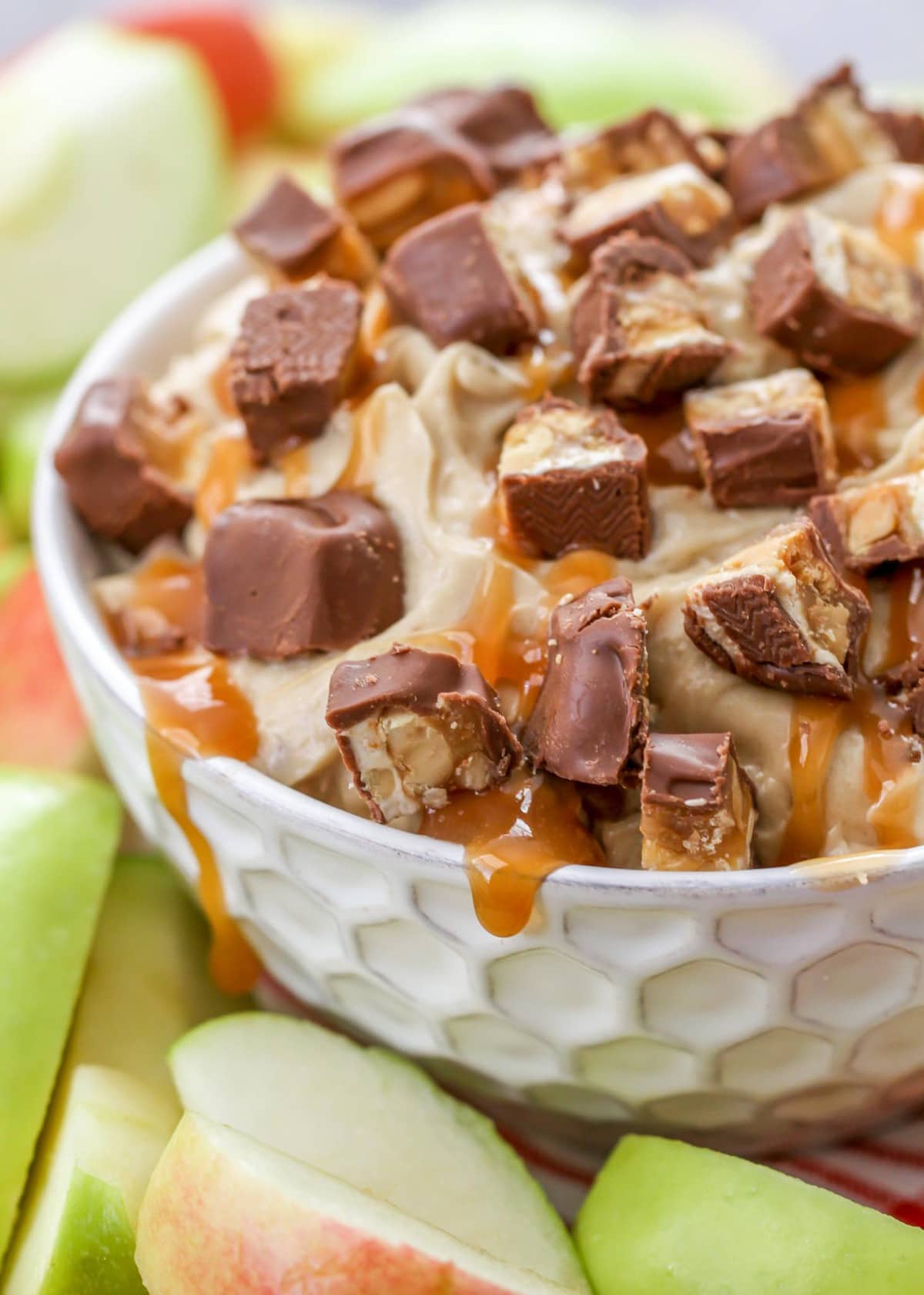 FAVORITE Snickers Caramel Apple Dip Recipe | Lil' Luna
