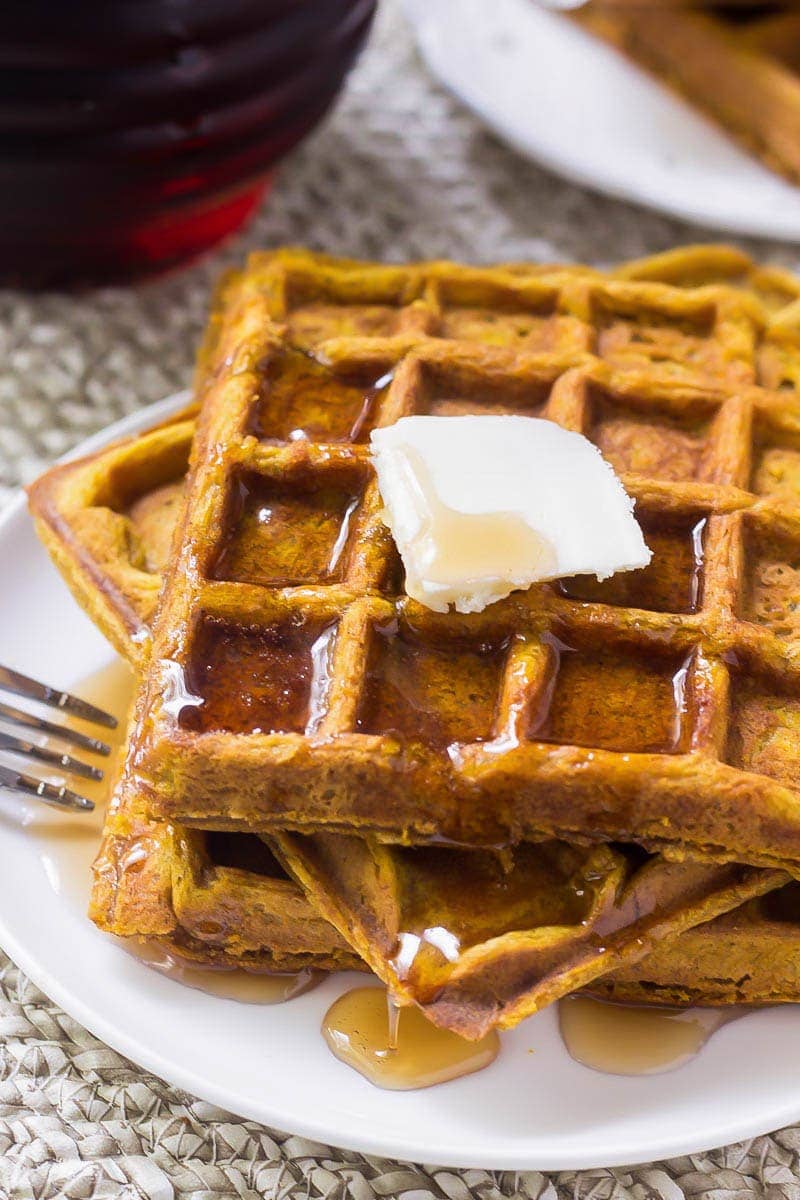 Pumpkin waffles are just as delicious as pumpkin pancakes recipe.