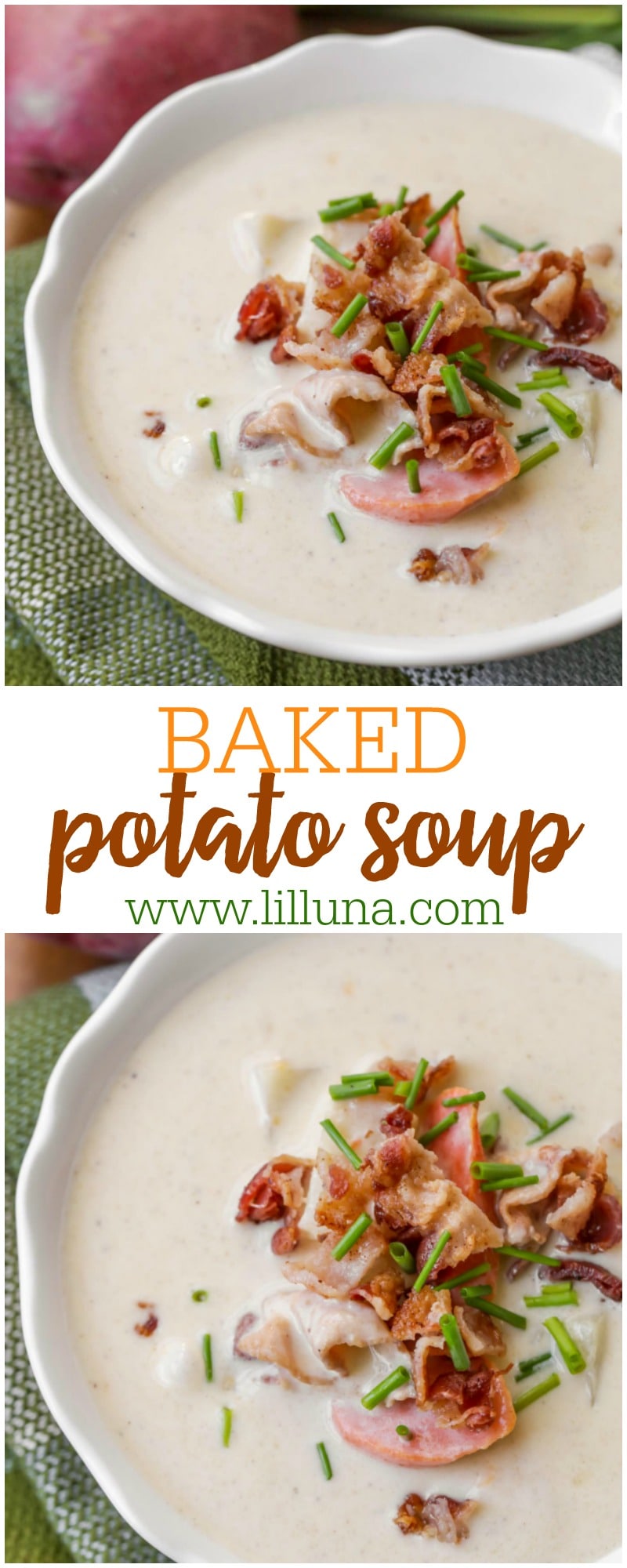 BEST Baked Potato Soup - Just Like Disneyland's! (VIDEO) | Lil' Luna