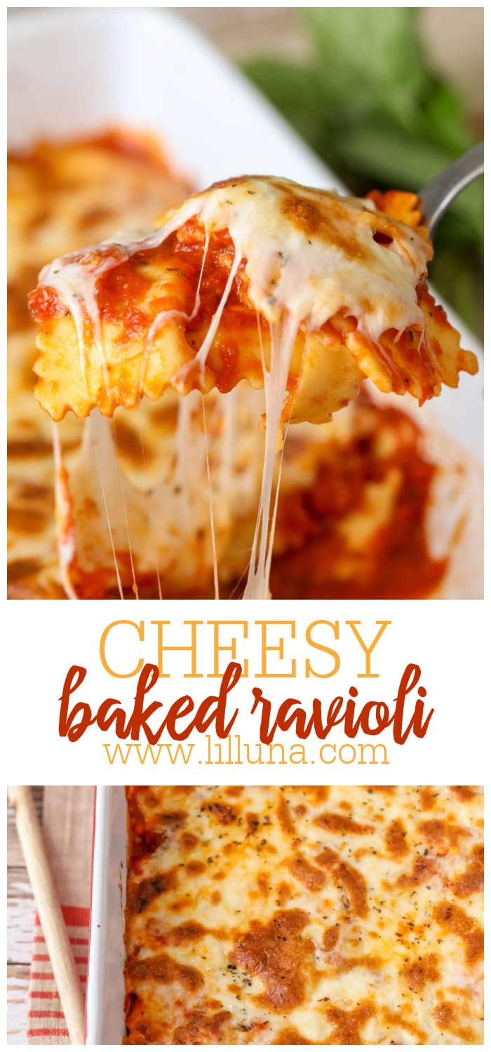 EASY Cheesy Baked Ravioli Recipe | Lil' Luna