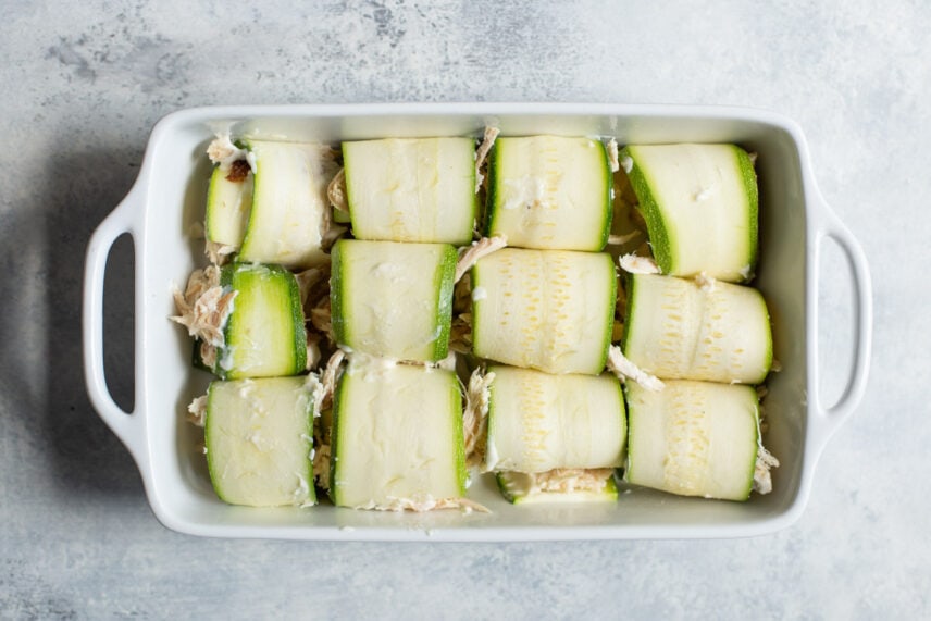 Zucchini Chicken Alfredo Roll Ups {30 Min Meal!} Lil' Luna