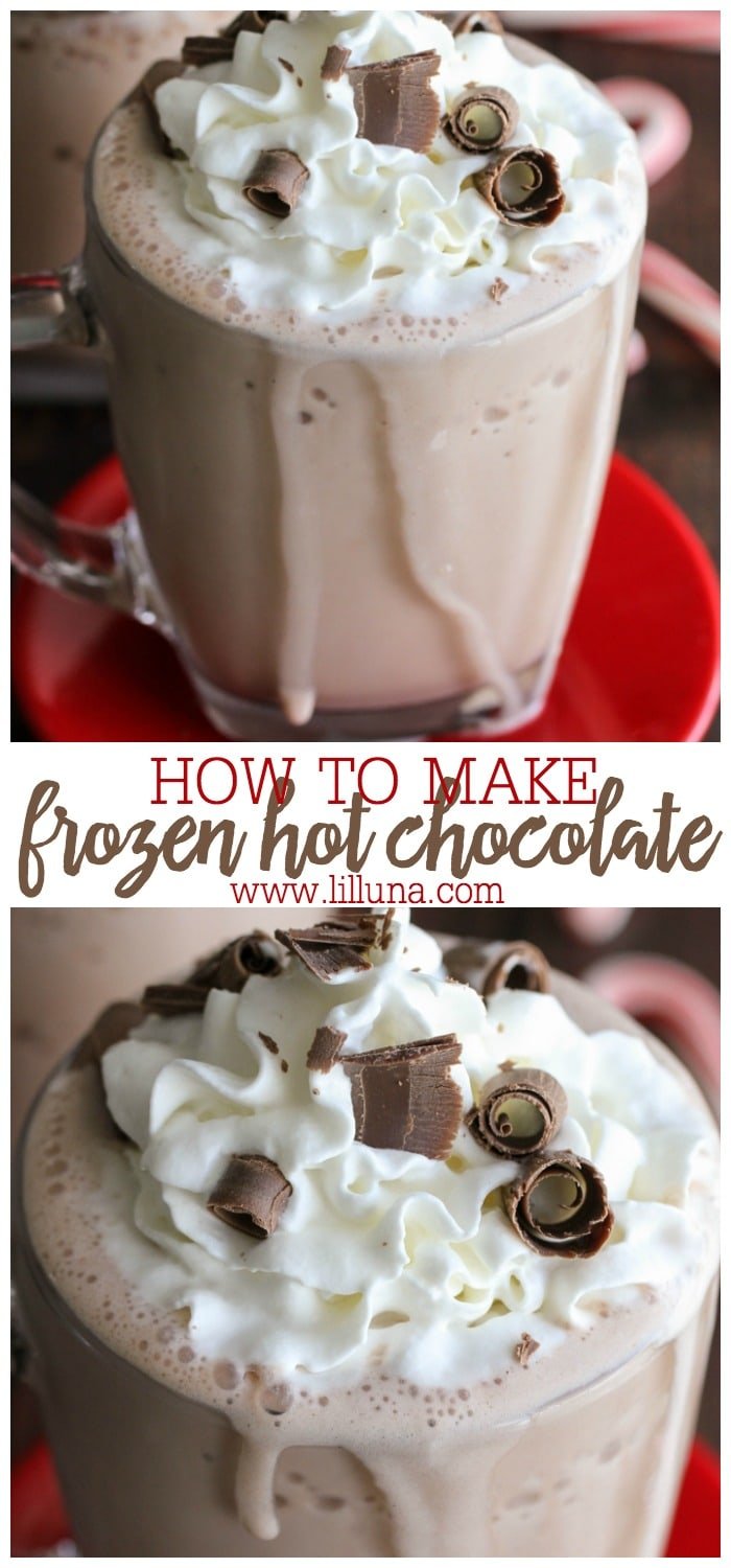 Frozen Hot Chocolate Recipe {3 Ingredients!} Lil' Luna