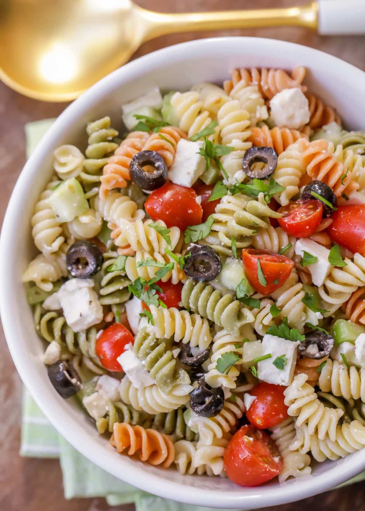 Rotini Pasta Salad W Italian Dressing Summer Squash