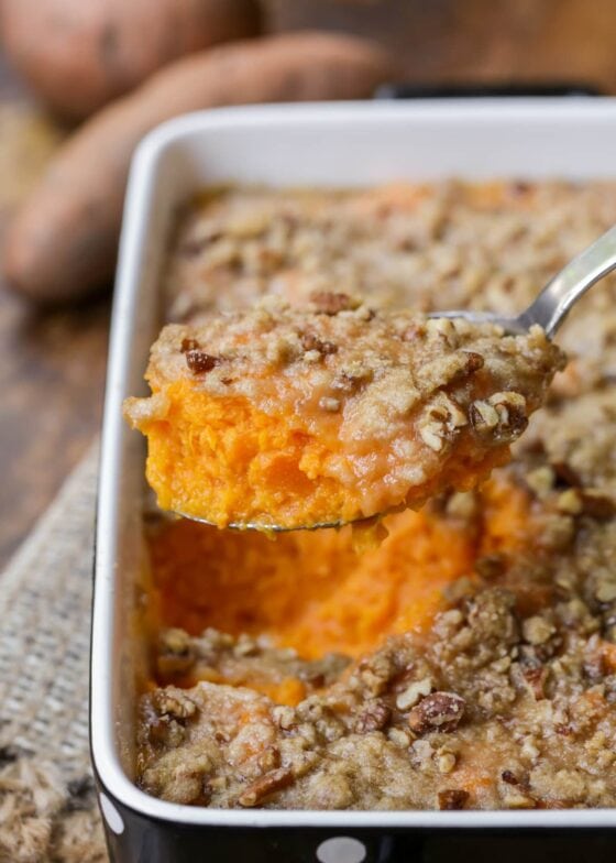 Sweet Potato Casserole {with Pecans!} | Lil' Luna