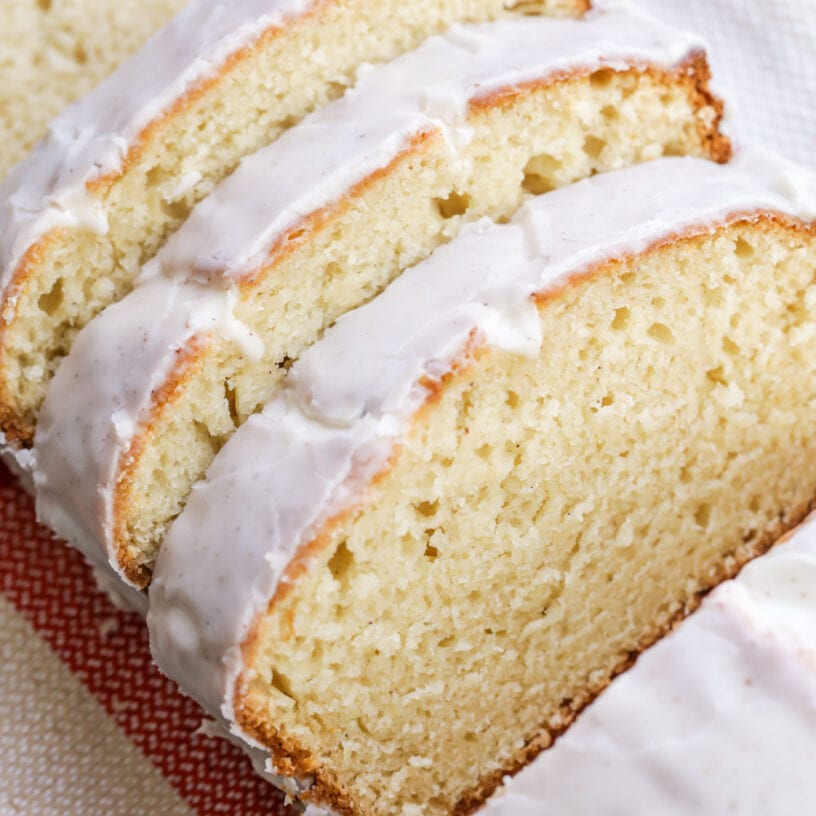 Eggnog Bread {With a rum flavored glaze!} Lil' Luna