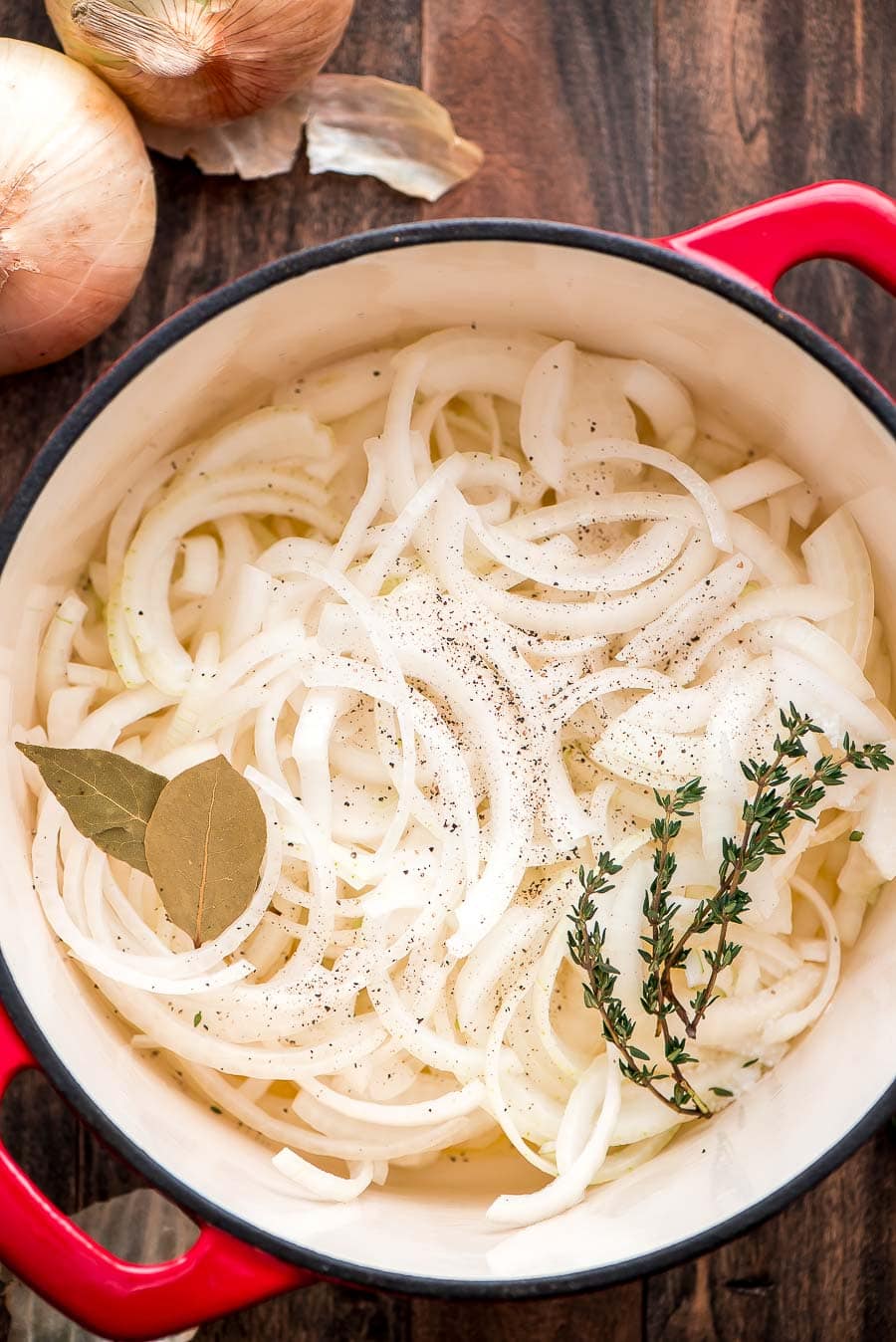 Ingredients for French onion soup