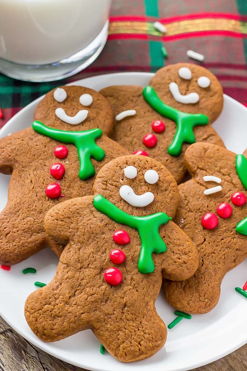 Homemade Gingerbread Cookies on a plate