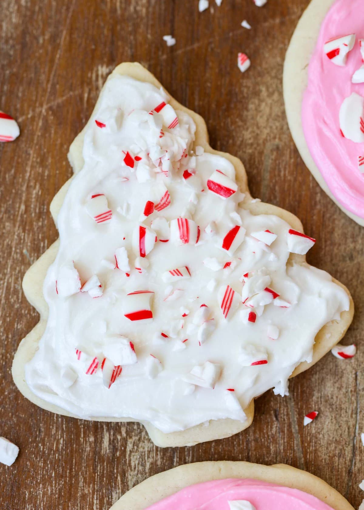 christmas tree peppermint cookie
