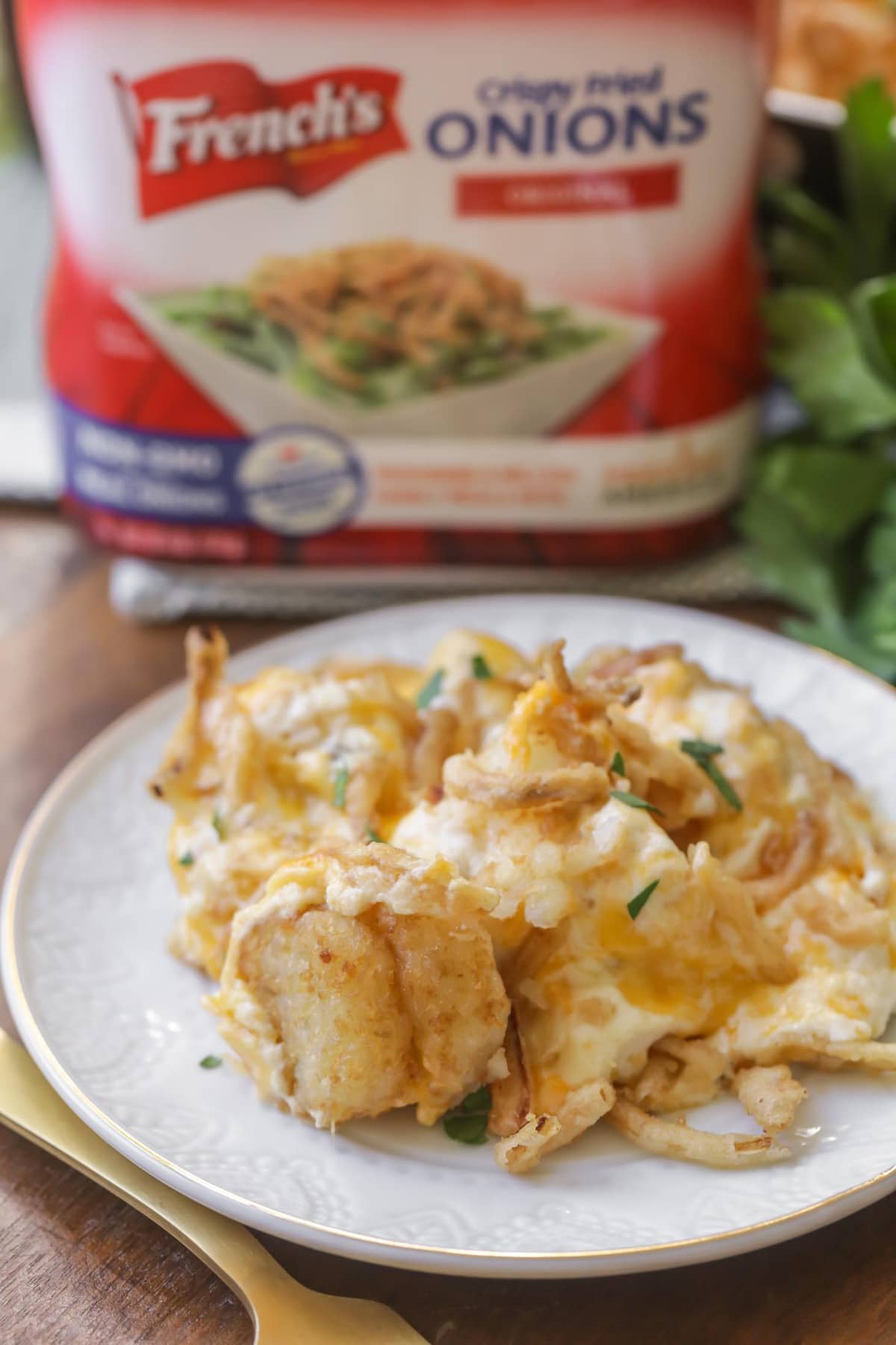 meatless cheesy tater tot casserole